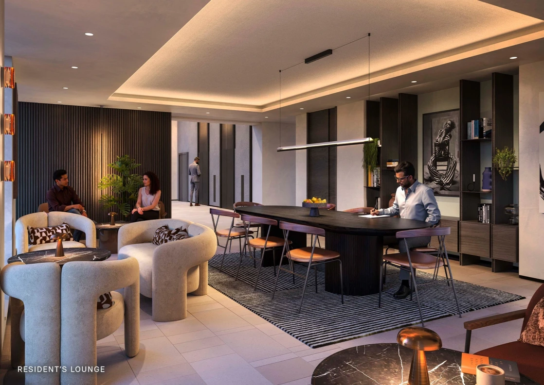 CGI of a residents' lounge